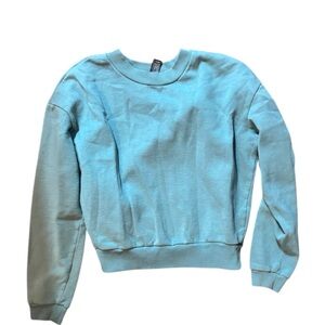 90 degree blue crewneck cropped sweatshirt